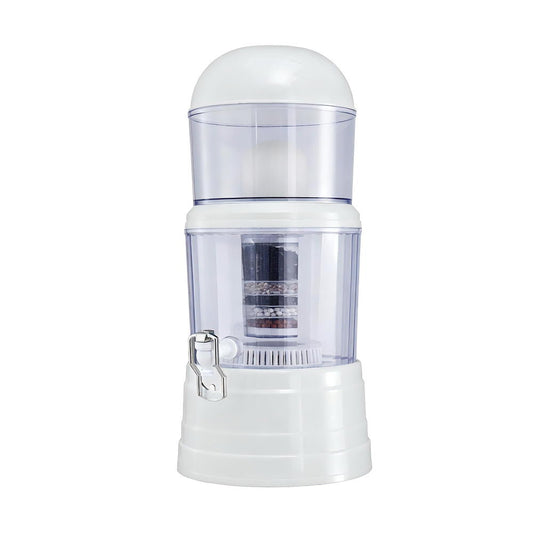 Devanti Benchtop Water Filter 14L Gravity Multi-Stage BPA-Free Home Camping BWF-8SF-14L-WH