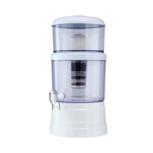 Devanti Benchtop Water Filter 16L Gravity Multi-Stage BPA-Free Home Camping BWF-8SF-16L-WH
