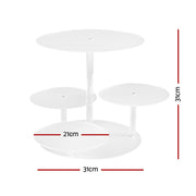 5-Star Chef Cake Stand 5 Tiers Acrylic Holder Display Round Clear Wedding Party CAKE-STAND-4T01-ACRY