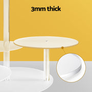 5-Star Chef Cake Stand 5 Tiers Acrylic Holder Display Round Clear Wedding Party CAKE-STAND-4T01-ACRY