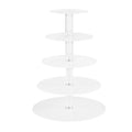 5-Star Chef Cake Stand 5 Tiers Acrylic Holder Display Round Clear Wedding Party CAKE-STAND-5T-ACRY