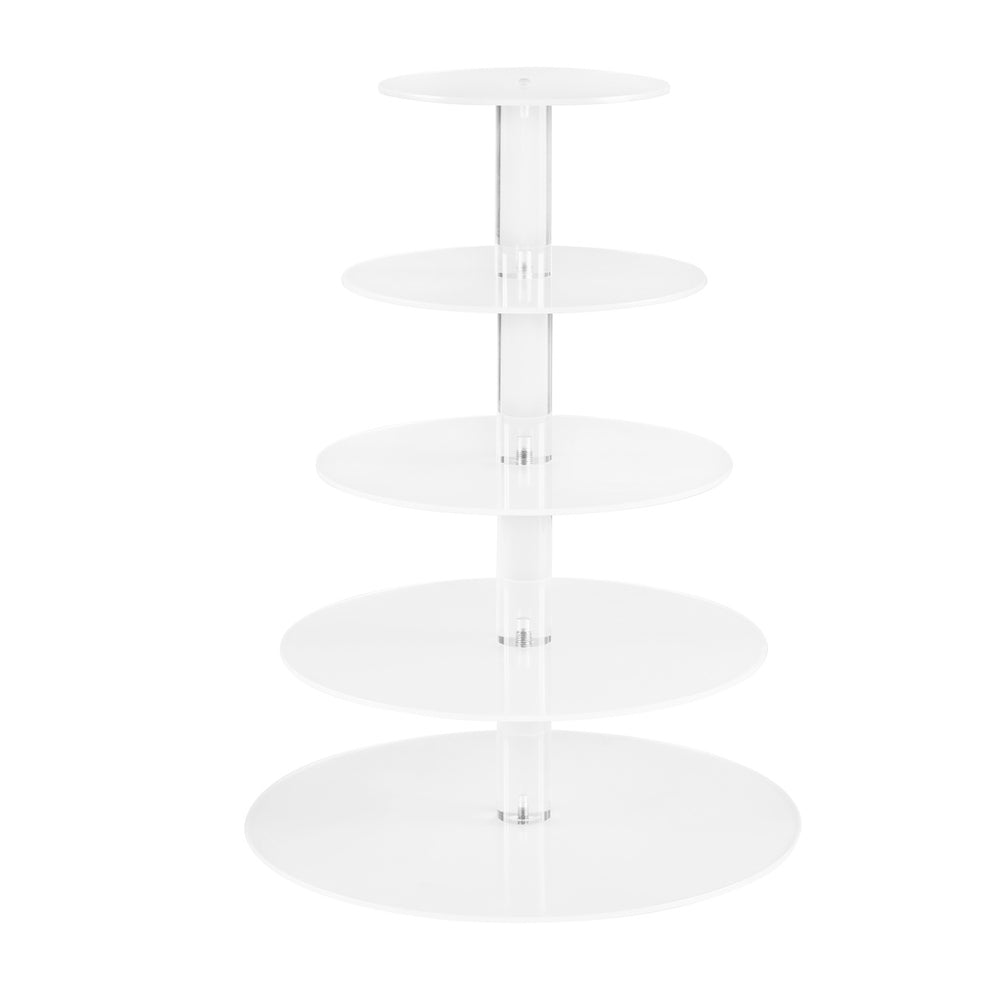 5-Star Chef Cake Stand 5 Tiers Acrylic Holder Display Round Clear Wedding Party CAKE-STAND-5T-ACRY