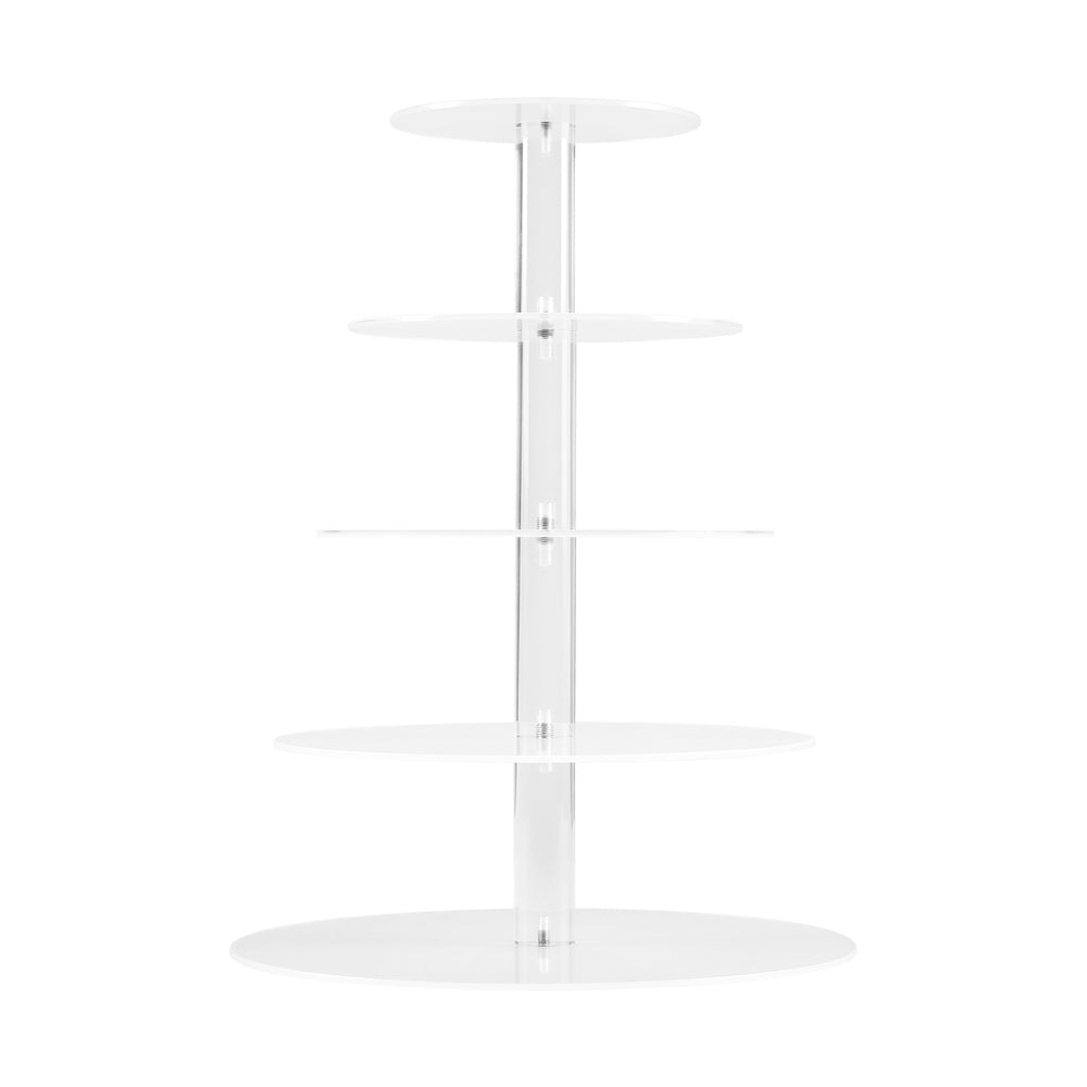 5-Star Chef Cake Stand 5 Tiers Acrylic Holder Display Round Clear Wedding Party CAKE-STAND-5T-ACRY
