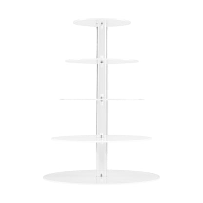5-Star Chef Cake Stand 5 Tiers Acrylic Holder Display Round Clear Wedding Party CAKE-STAND-5T-ACRY