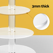 5-Star Chef Cake Stand 5 Tiers Acrylic Holder Display Round Clear Wedding Party CAKE-STAND-5T-ACRY