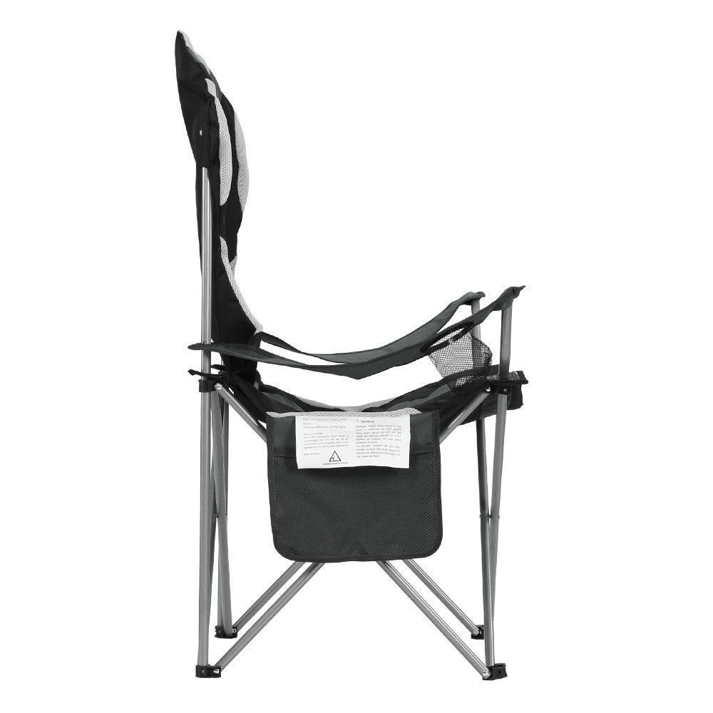 Weisshorn Camping Folding Chair Portable Outdoor Hiking Fishing Picnic Grey 2pcs CAMP-B-C-61-GR-FC2