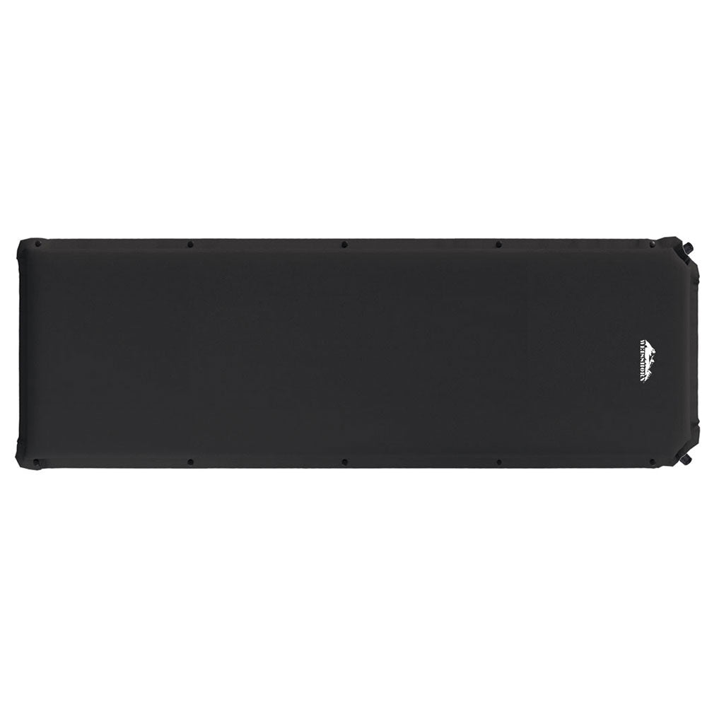 Weisshorn Self Inflating Mattress Camping Sleeping Mat Air Bed Pad Single Black CAMP-B-MAT-SUE-SIN-BK