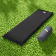 Weisshorn Self Inflating Mattress Camping Sleeping Mat Air Bed Pad Single Black CAMP-B-MAT-SUE-SIN-BK
