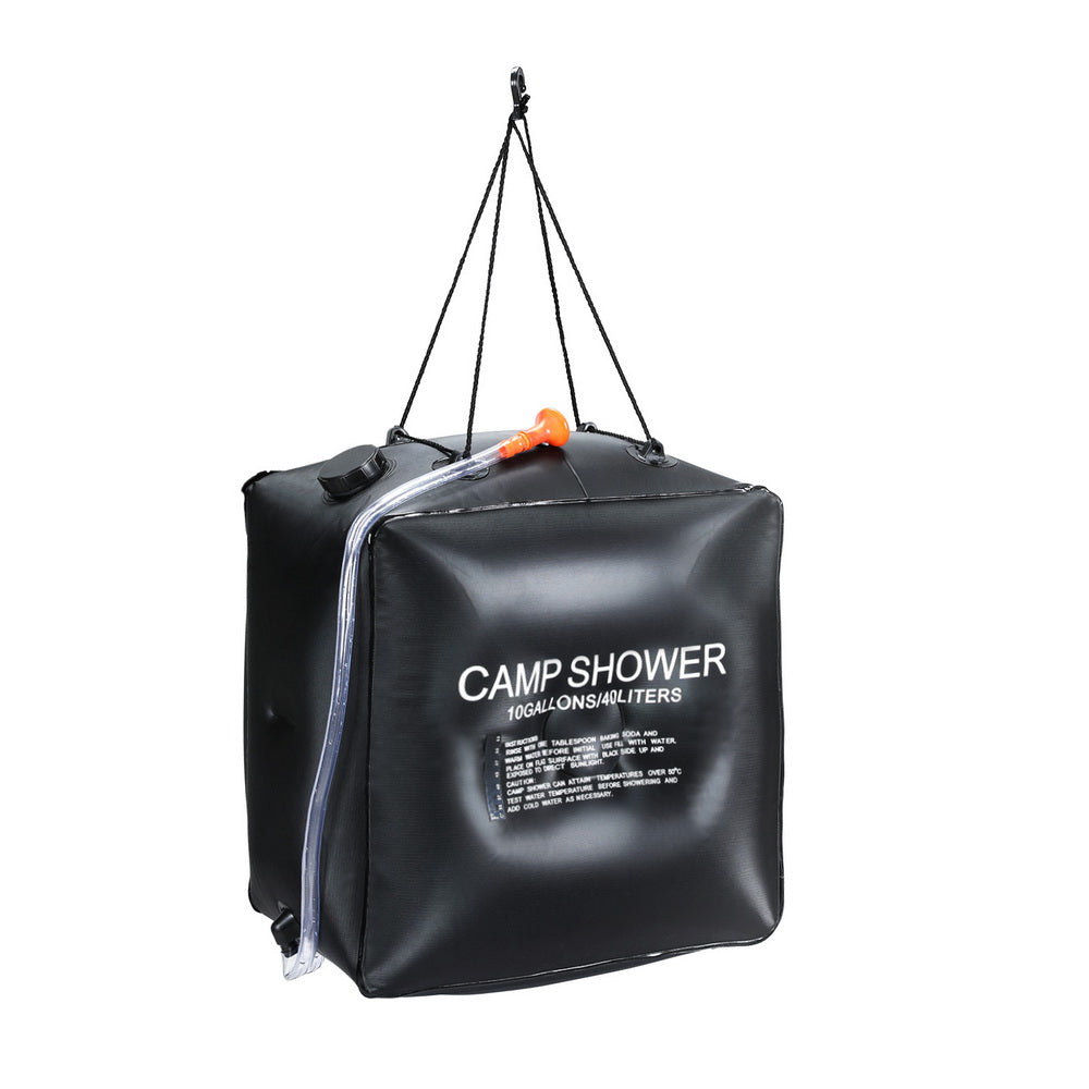 Weisshorn Camping Shower Bag 40L Black CAMP-B-SHOWER-40L-SQ-BK