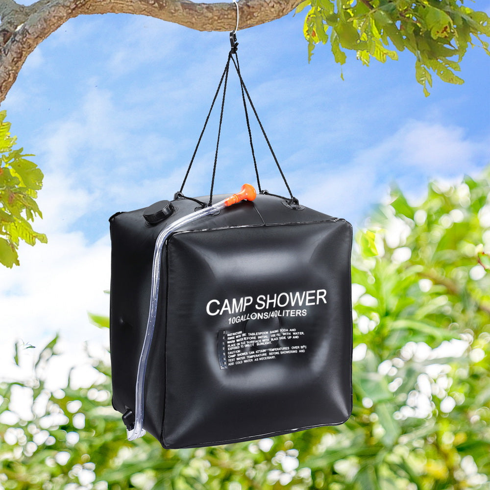Weisshorn Camping Shower Bag 40L Black CAMP-B-SHOWER-40L-SQ-BK