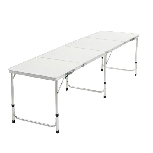 Weisshorn Folding Camping Table 240CM Portable Outdoor Picnic BBQ Aluminium Desk CAMP-B-T-MDF-240
