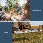 Weisshorn Folding Camping Table 240CM Portable Outdoor Picnic BBQ Aluminium Desk CAMP-B-T-MDF-240