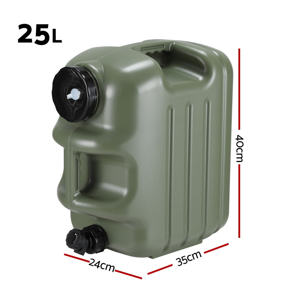 Weisshorn 25L Water Container Jerry Can Bucket Camping Outdoor Storage Tank CAMP-B-TANK-25L-GN