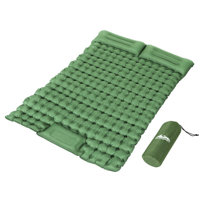 Weisshorn Self Inflating Mattress Camping Sleeping Mat Air Bed Pad Double Pillow CAMP-C-MAT-INF-BEE-D-GN