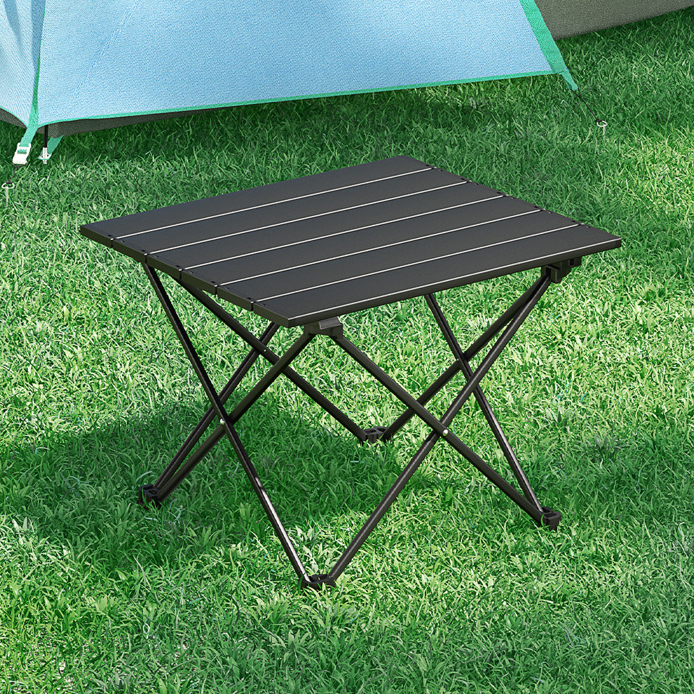 Weisshorn Folding Camping Table 40CM Roll Up Outdoor Picnic BBQ Aluminium Desk CAMP-C-T-ALUM-40
