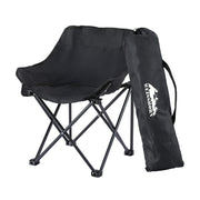 Weisshorn Folding Camping Moon Chair Portable Seat Weight Capacity 120KG Black CAMP-D-C-MOON-S-BK