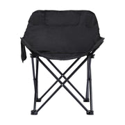 Weisshorn Folding Camping Moon Chair Portable Seat Weight Capacity 120KG Black CAMP-D-C-MOON-S-BK