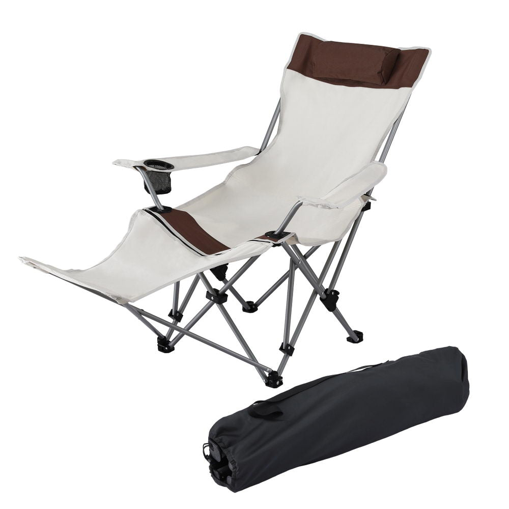 Weisshorn Camping Chair Reclining Adjustable Portable Outdoor Folding Lightweight CAMP-D-C-RCL-WHBR