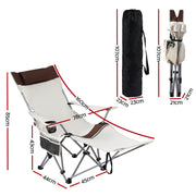 Weisshorn Camping Chair Reclining Adjustable Portable Outdoor Folding Lightweight CAMP-D-C-RCL-WHBR
