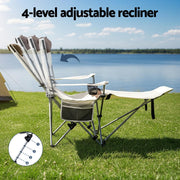 Weisshorn Camping Chair Reclining Adjustable Portable Outdoor Folding Lightweight CAMP-D-C-RCL-WHBR