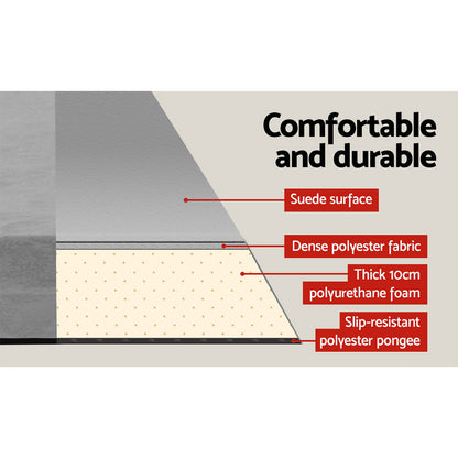 Weisshorn Self Inflating Mattress Camping Sleeping Mat Air Bed Single Grey CAMP-MAT-SUE-SIN-GREY