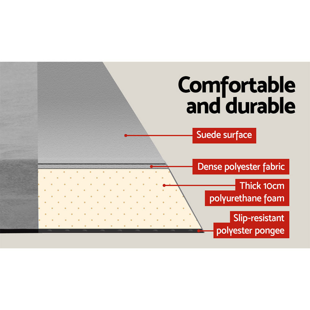 Weisshorn Self Inflating Mattress Camping Sleeping Mat Air Bed Double Set Grey CAMP-MAT-SUE-SIN-GREYX2