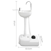 Weisshorn Camping Basin Portable Hand Wash Sink Stand 19L Capacity CAMP-STAND-19L-GREY