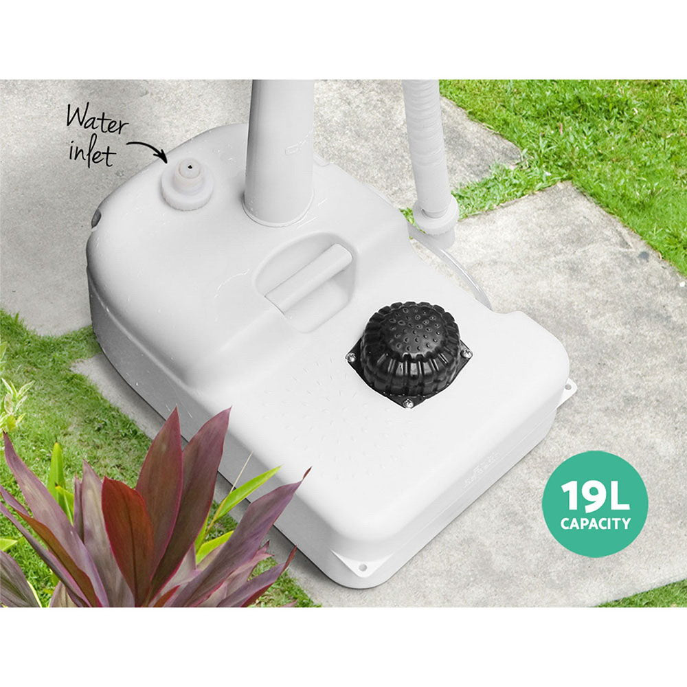Weisshorn Camping Basin Portable Hand Wash Sink Stand 19L Capacity CAMP-STAND-19L-GREY
