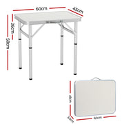 Weisshorn Folding Camping Table 60CM Adjustable Portable Outdoor Picnic Desk CAMP-T-MDF-60