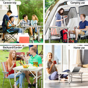 Weisshorn Folding Camping Table 60CM Adjustable Portable Outdoor Picnic Desk CAMP-T-MDF-60