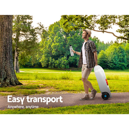 Weisshorn 40L Portable Wheel Water Tank Camping Caravan Storage Grey CAMP-TANK-40L-GREY
