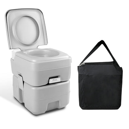 Weisshorn 20L Portable Camping Toilet Outdoor Flush Potty Boating With Bag CAMP-TOILET-20L-T-FC