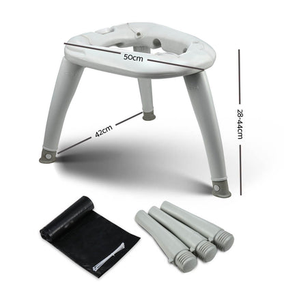 Weisshorn Portable Folding Toilet Camping Outdoor Caravan Plastic Bag CAMP-TOILET-EPOT-HL-GR