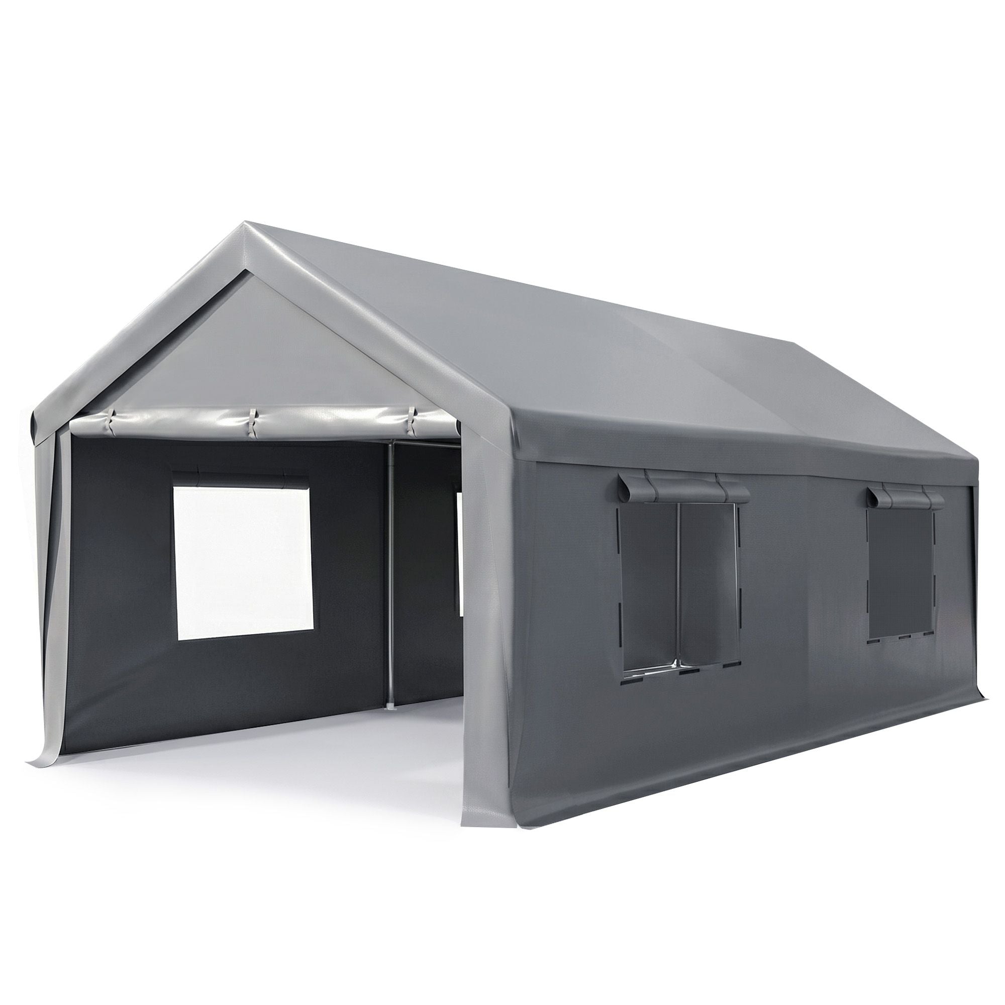 Instahut 3x6m Carports Canopy Tent Portable Garage Outdoor Steel Shelter Grey