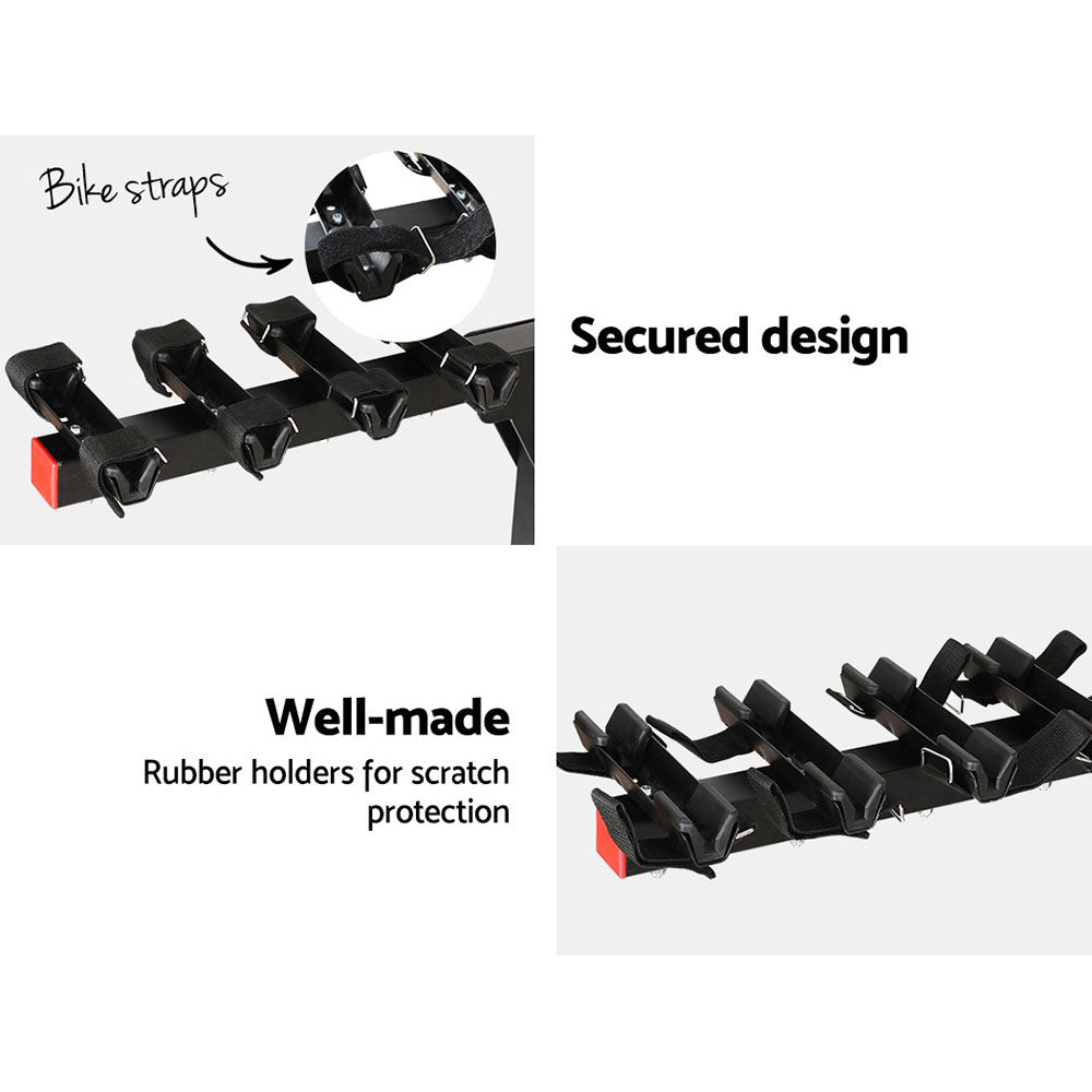 Giantz 4 Bicycle Bike Carrier Rack Car 2" Hitch Mount Foldable Black,Giantz 4 Bicycle Bike Carrier Rack Car CAR-B-BK-CARRIER-FOLD4