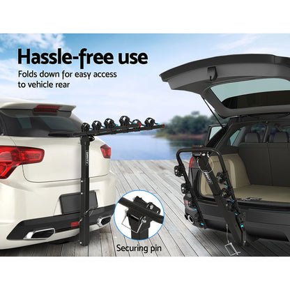 Giantz 4 Bicycle Carrier Bike Rack Car Rear Hitch Mount 2" Towbar Foldable,Giantz 4 Bicycle Carrier Bike Rack CAR-BK-CARRIER-UTUBE4