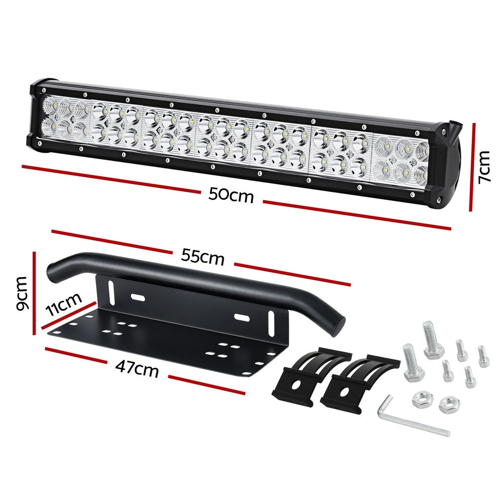 Giantz LED Driving Light 20 Inch Flood Spot Light Bar Driving Lamp Offroad Truck CAR-DL-LED-BAR-20-BK