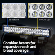 Giantz LED Driving Light 20 Inch Flood Spot Light Bar Driving Lamp Offroad Truck CAR-DL-LED-BAR-20-BK