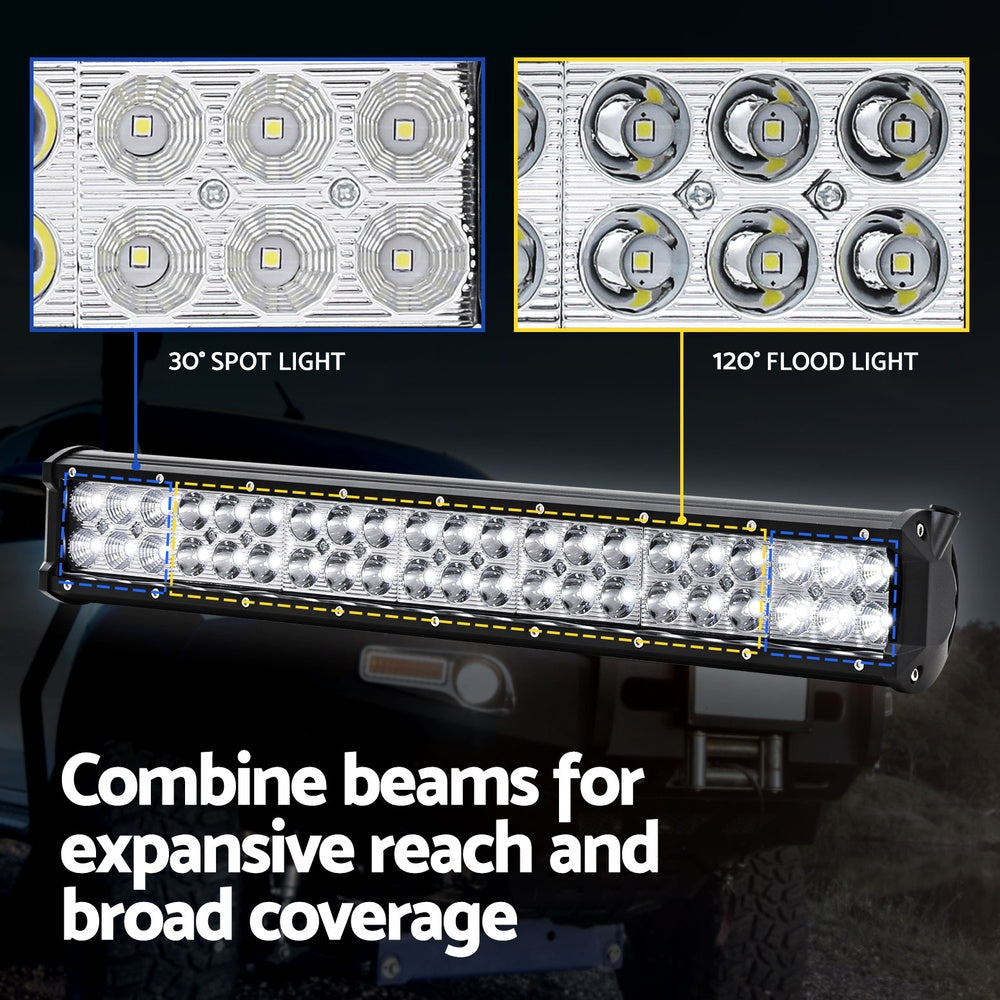 Giantz LED Driving Light 20 Inch Flood Spot Light Bar Driving Lamp Offroad Truck CAR-DL-LED-BAR-20-BK
