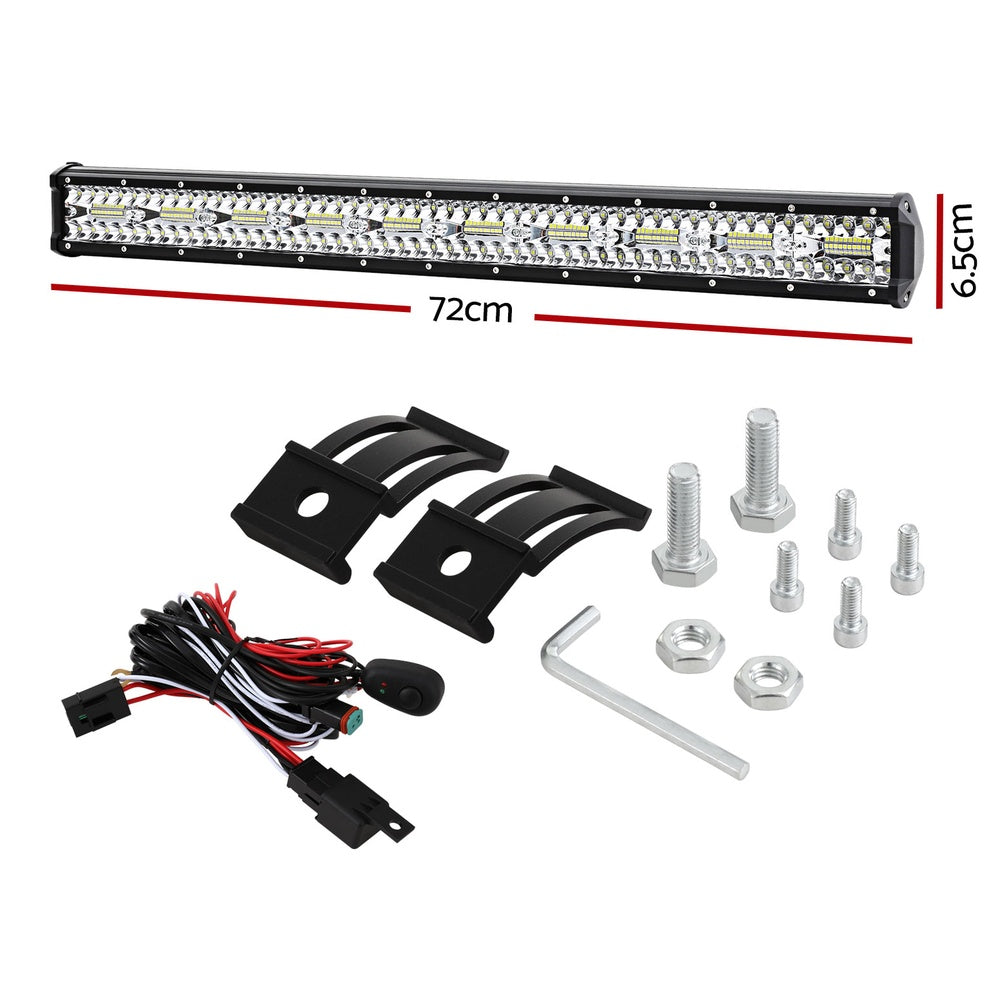 Giantz LED Driving Light 28 Inch Flood Spot Light Bar Driving Lamp Offroad Truck CAR-DL-LED-BAR-28-BK