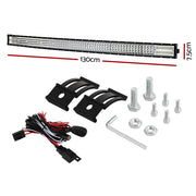 Giantz LED Driving Light 50 Inch Flood Spot Light Bar Driving Lamp Offroad Truck CAR-DL-LED-BAR-50-BK