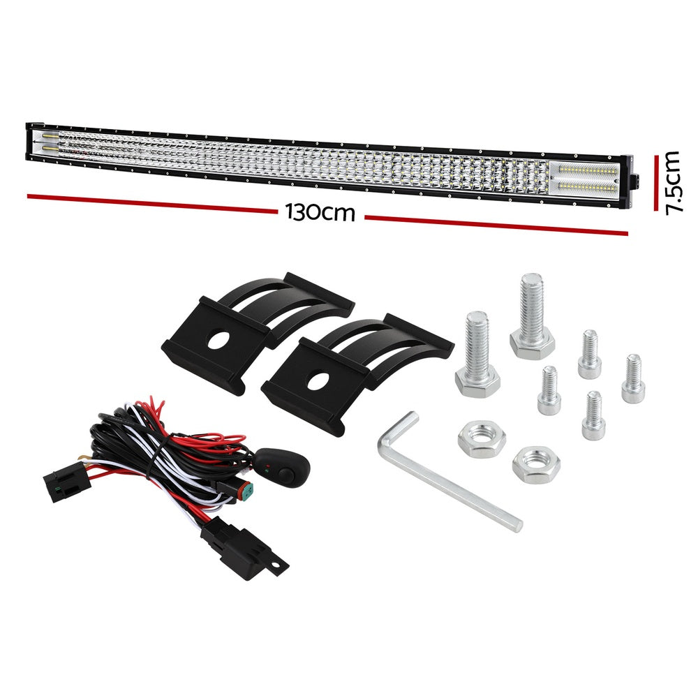Giantz LED Driving Light 50 Inch Flood Spot Light Bar Driving Lamp Offroad Truck CAR-DL-LED-BAR-50-BK