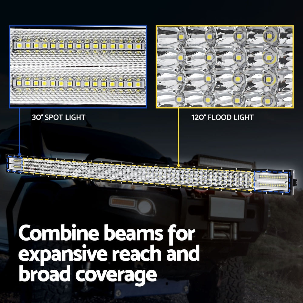 Giantz LED Driving Light 50 Inch Flood Spot Light Bar Driving Lamp Offroad Truck CAR-DL-LED-BAR-50-BK