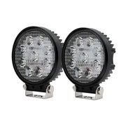 Giantz Pair LED Driving Lights 4.5 Inch Flood Spot Lights Car Truck SUV 12V 24V CAR-DL-LED-RO-5-SET-BK