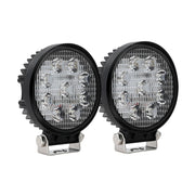 Giantz Pair LED Driving Lights 4.5 Inch Flood Spot Lights Car Truck SUV 12V 24V CAR-DL-LED-RO-5-SET-BK