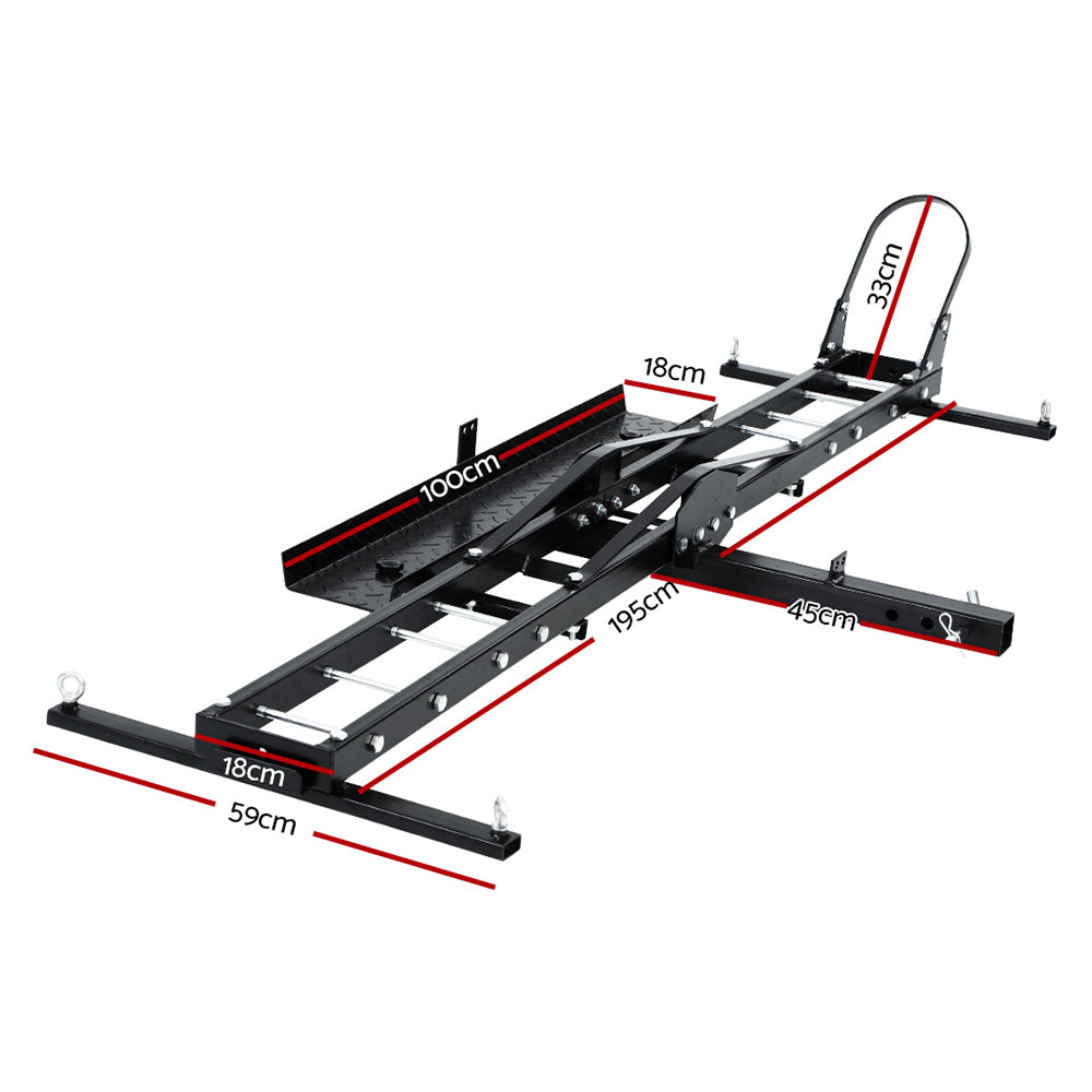 Giantz Motorcycle Motorbike Carrier Rack Arm Dirt Bike Ramp 2"Towbar Steel Black,Giantz Motorcycle Motorbike CAR-MC-CARRIER-6038-AB