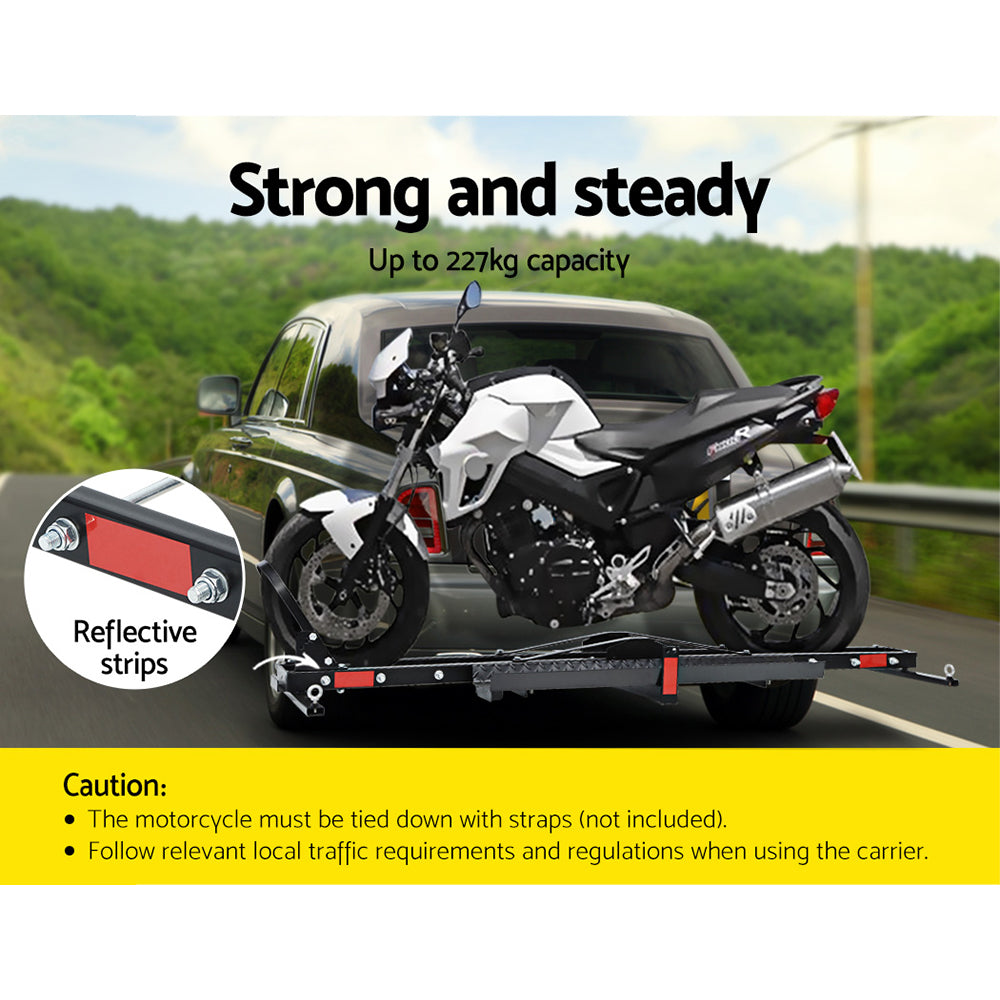 Giantz Motorcycle Motorbike Carrier Rack Arm Dirt Bike Ramp 2"Towbar Steel Black,Giantz Motorcycle Motorbike CAR-MC-CARRIER-6038-AB