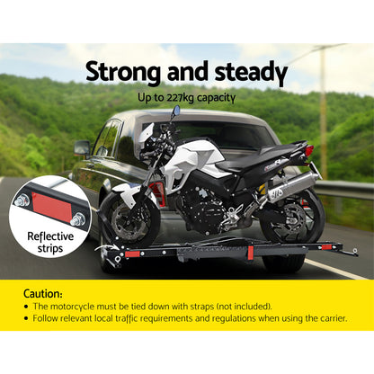 Giantz Motorcycle Motorbike Carrier Rack Arm Dirt Bike Ramp 2"Towbar Steel Black,Giantz Motorcycle Motorbike CAR-MC-CARRIER-6038-AB