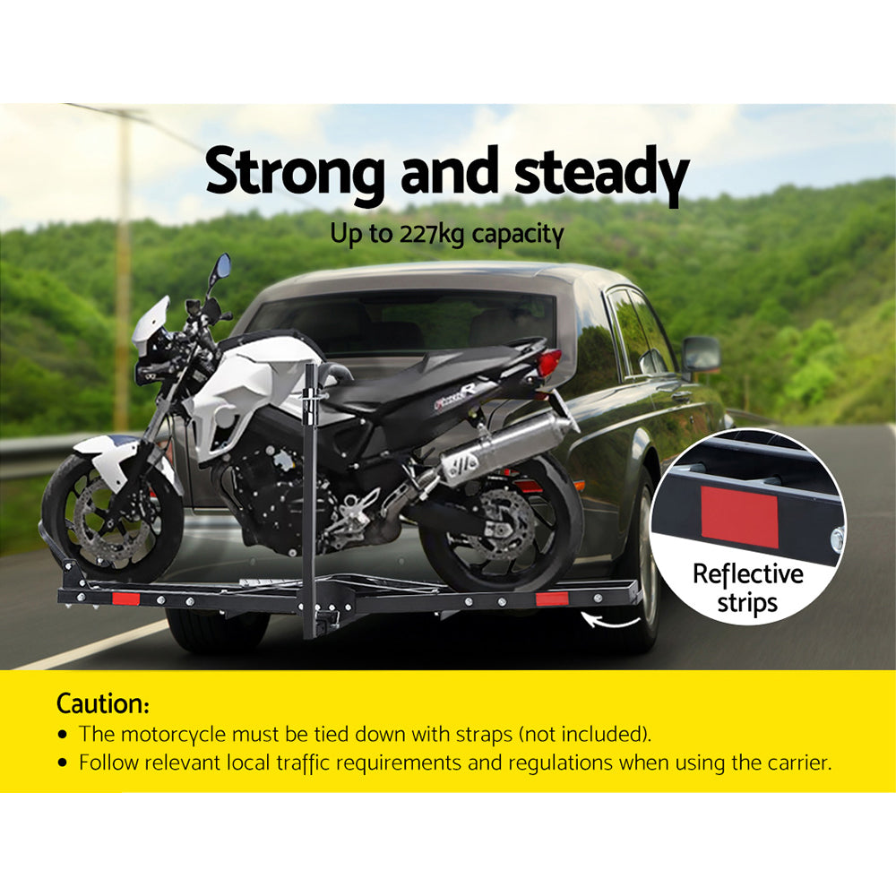 Giantz Motorcycle Motorbike Carrier Rack Ramp 2"Towbar Adjustable Height Black,Giantz Motorcycle Motorbike CAR-MC-CARRIER-6039-AB