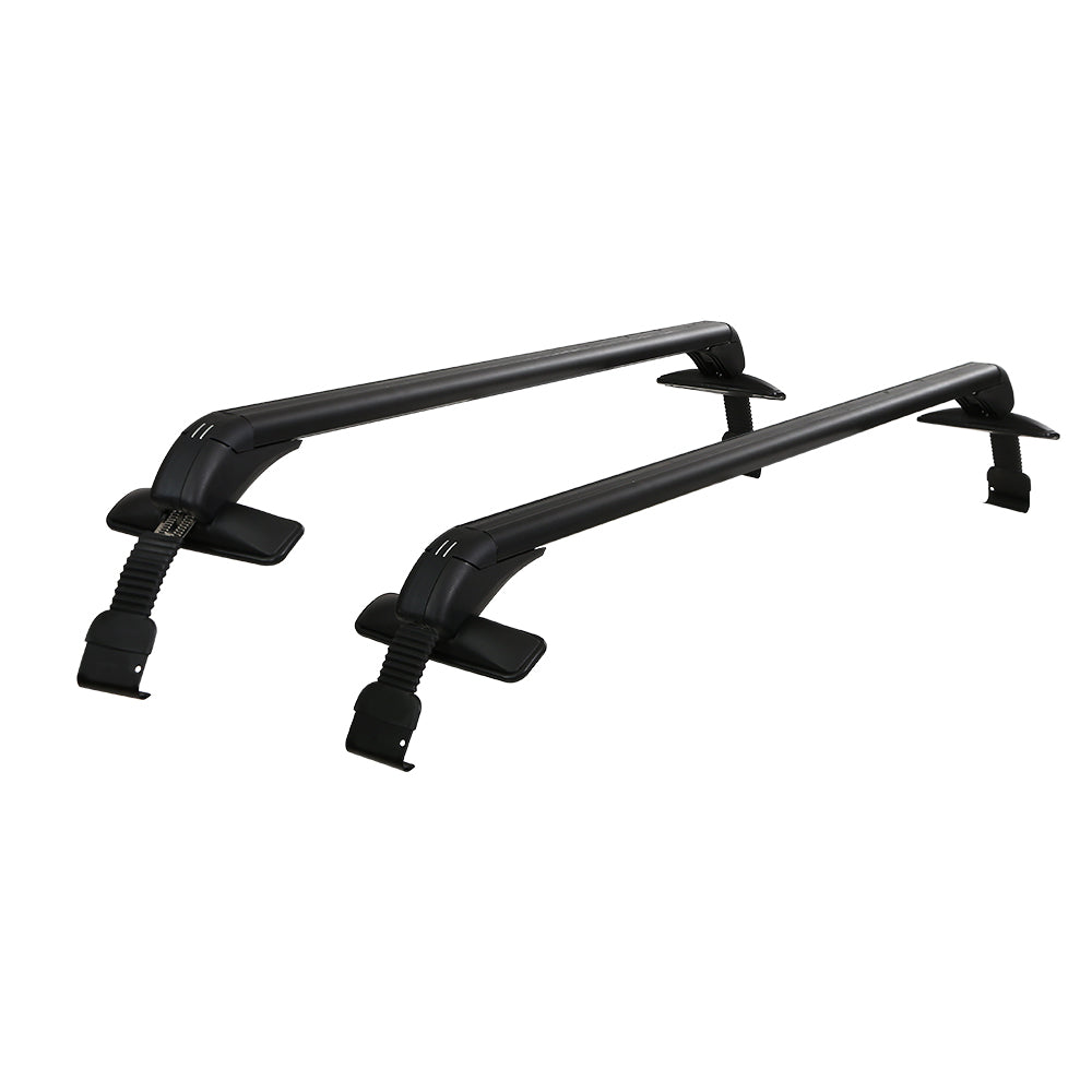 Universal Car Roof Racks Pod Aluminium Cross Bars Clamps Lockable 90cm Black CAR-RFBAR-5501-100-BK